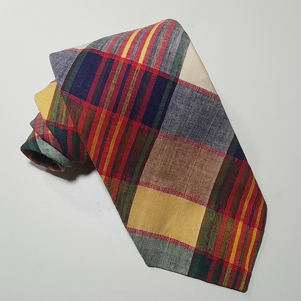 Plaid India madras tie